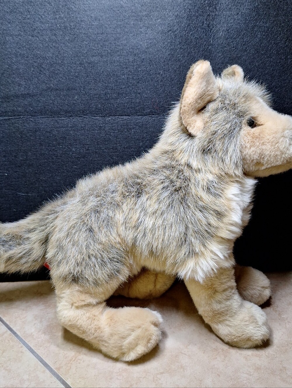 Douglas Cuddle Toys Tyson Wolf #1836 Brown Tan Gray Long Plush Fur 13" 2018 - Picture 16 of 16